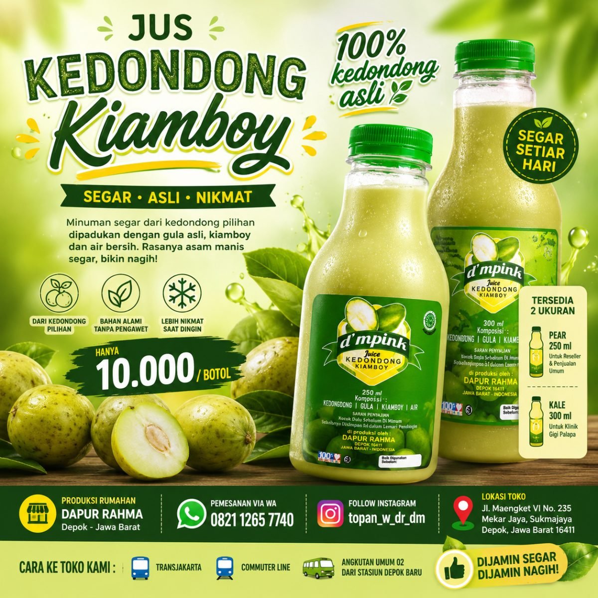 Jus Kedondong Kiamboy Dapur Rahma Dmpink Depok