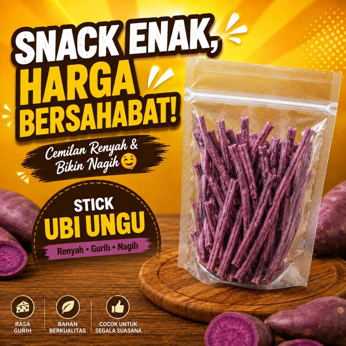 Stick Crunchy Ubi Ungu