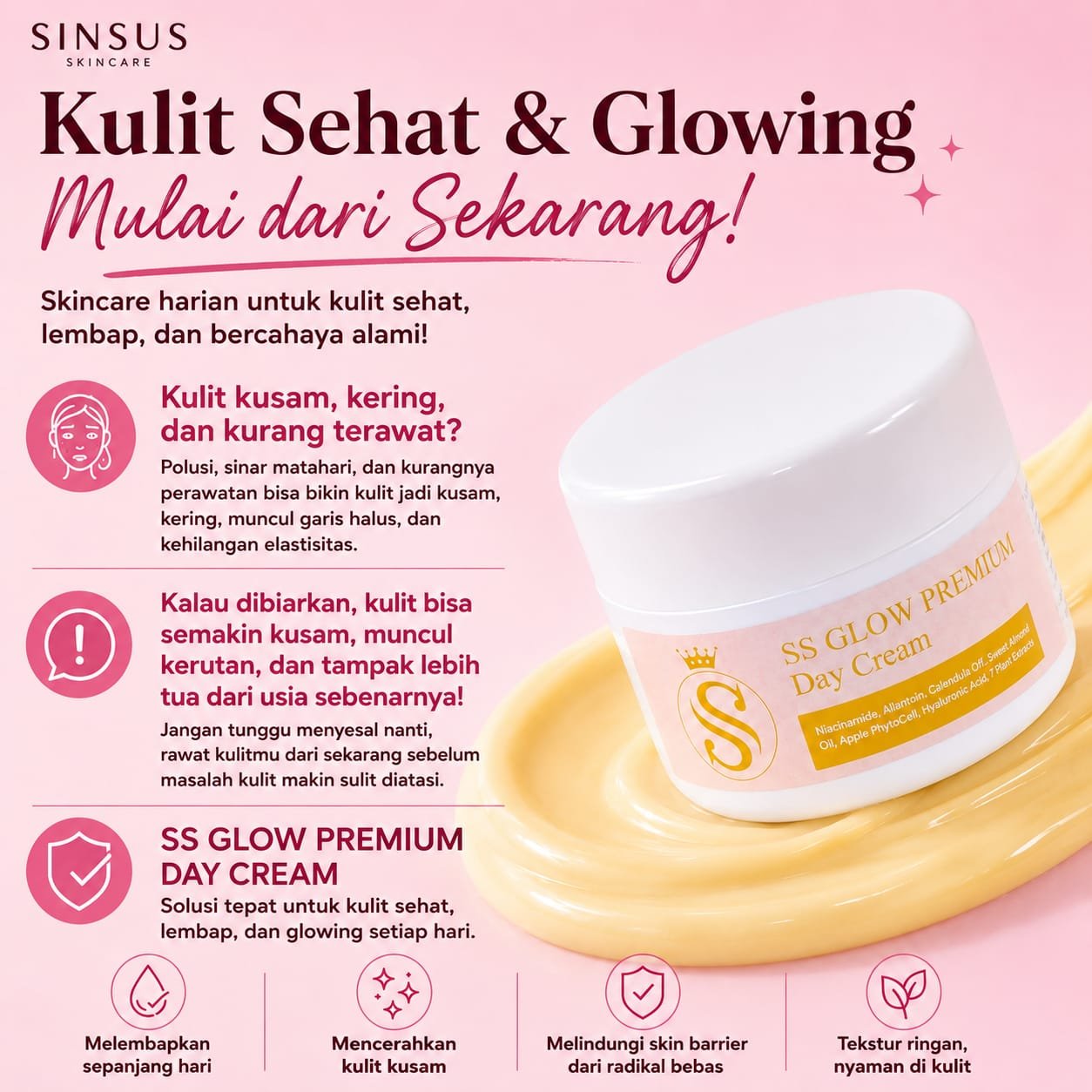 SINSUS SS Glow Premium Day Cream SPF 35 PA+++
