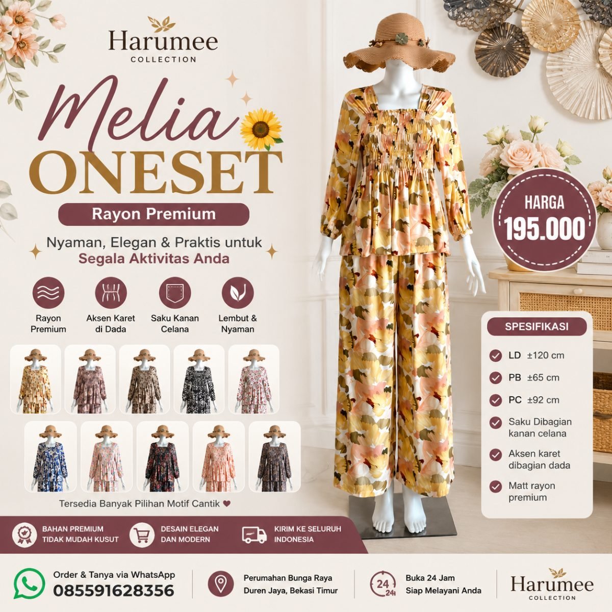 Melia Oneset Rayon Premium | Harumee Collection