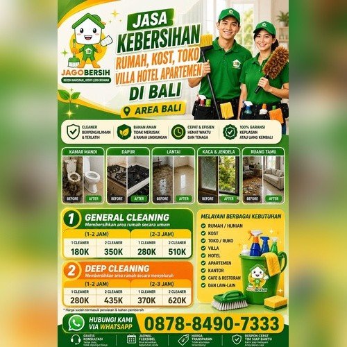 Jasa Cleaning Service Bali - Bersih Rumah Villa dan Hotel
