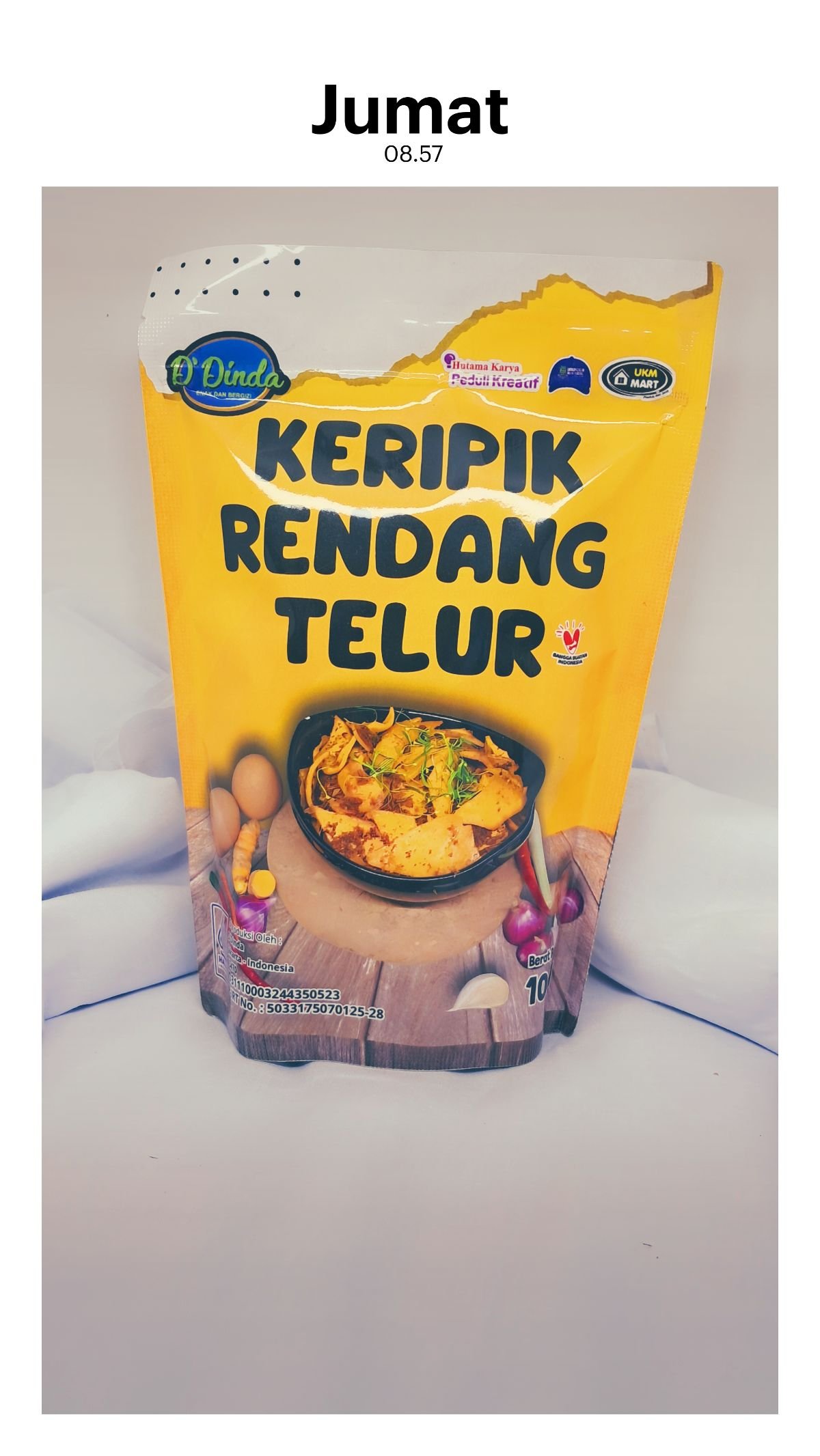 Keripik rendang telur